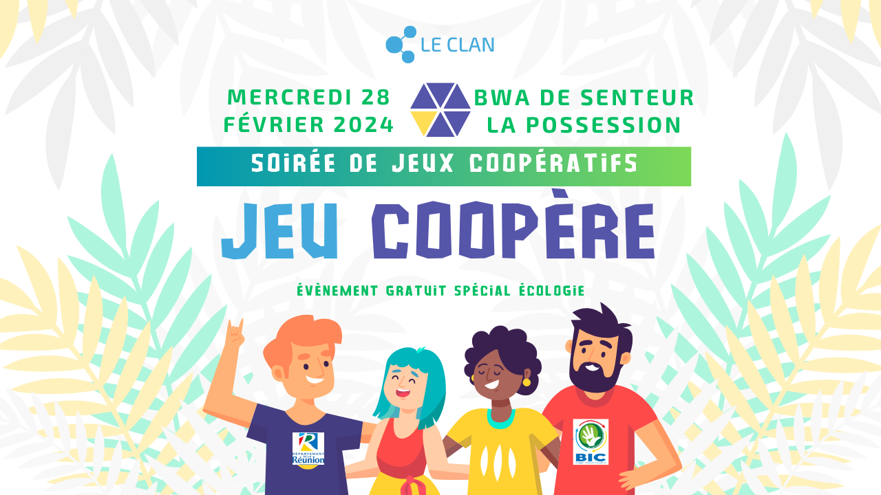 soirée jeux coopératifs écologie la Possession février 2024